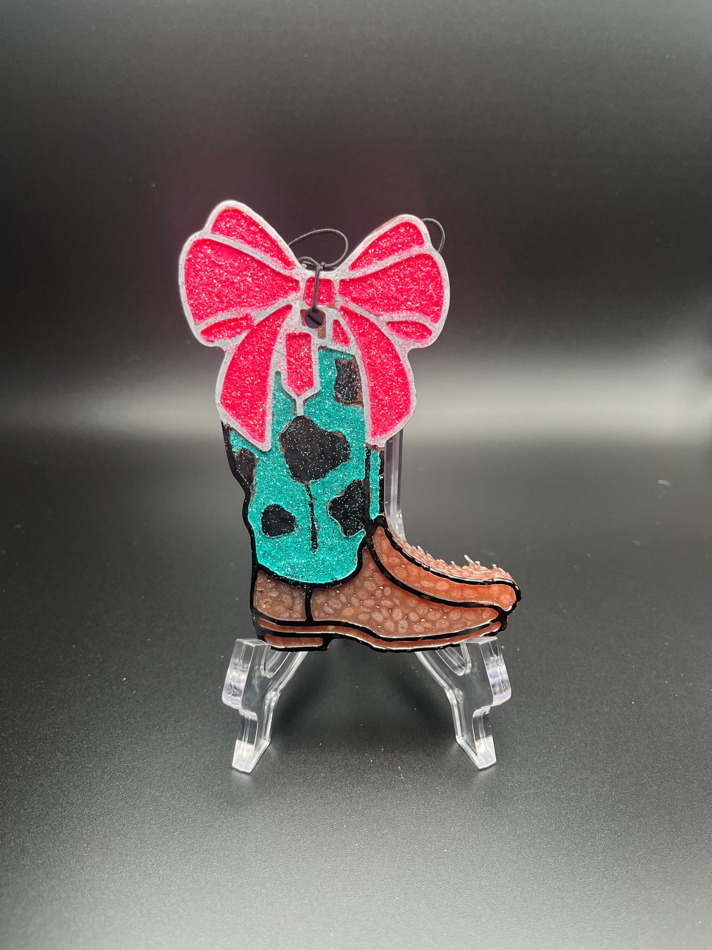 Boots and Bows With Glitter Freshie