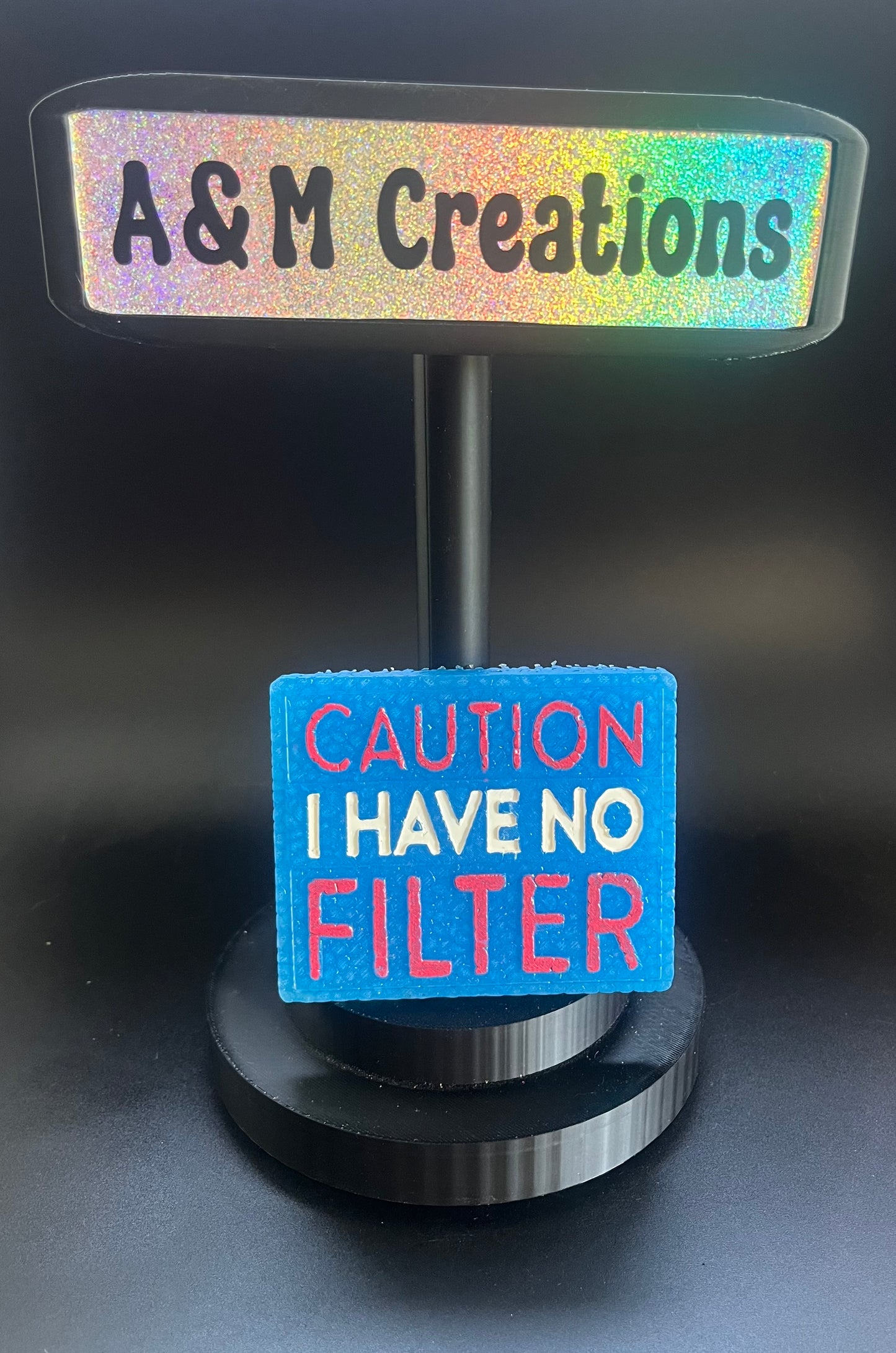 Caution No Filter No Glitter Freshie