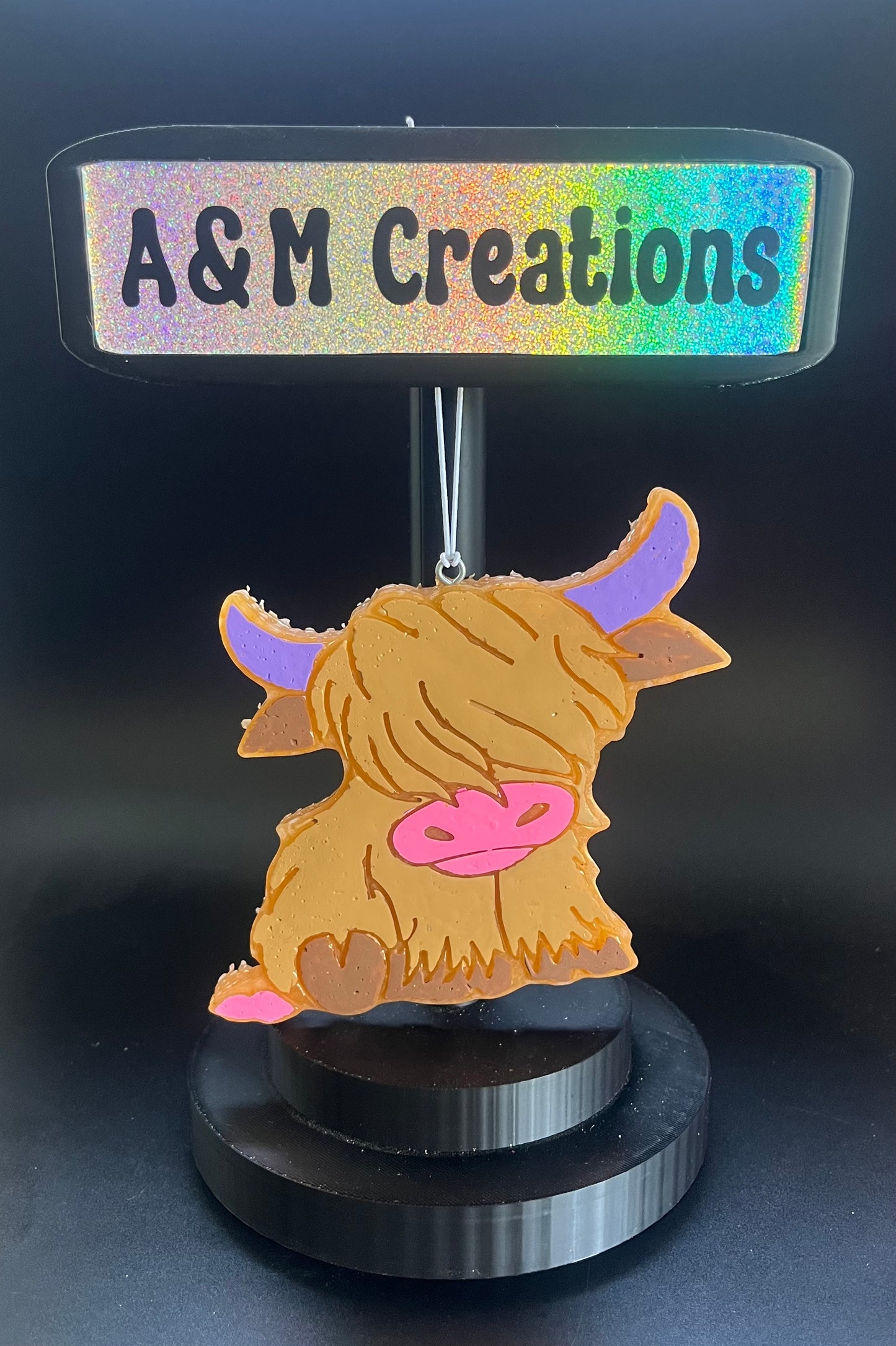 Highland Cow No Glitter Freshie