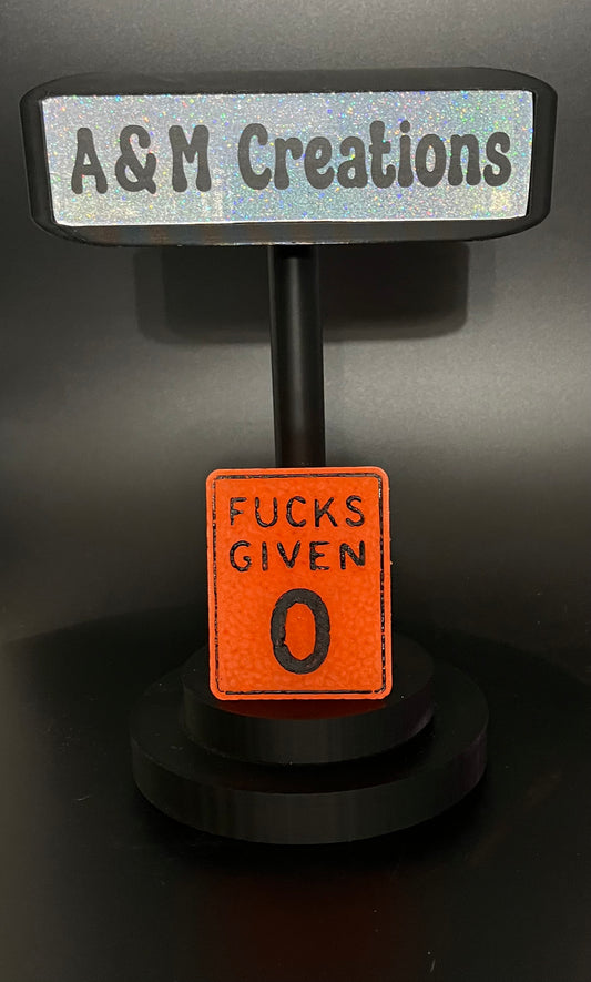 Zero Fucks Given Orange No Glitter Freshie