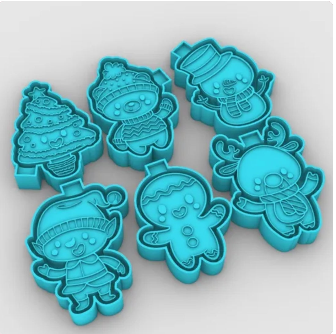 6ct Combo Pack of Christmas - Car Freshie Molds