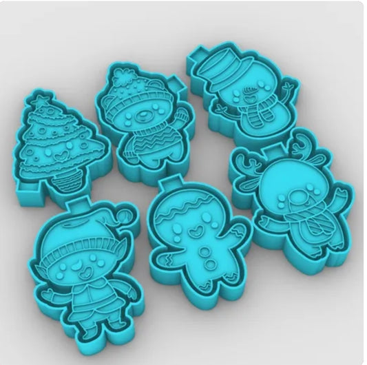 6ct Combo Pack of Christmas - Car Freshie Molds