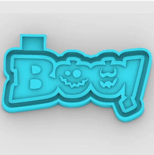 Boo Pumpkin Sunken Letter Freshie Mold