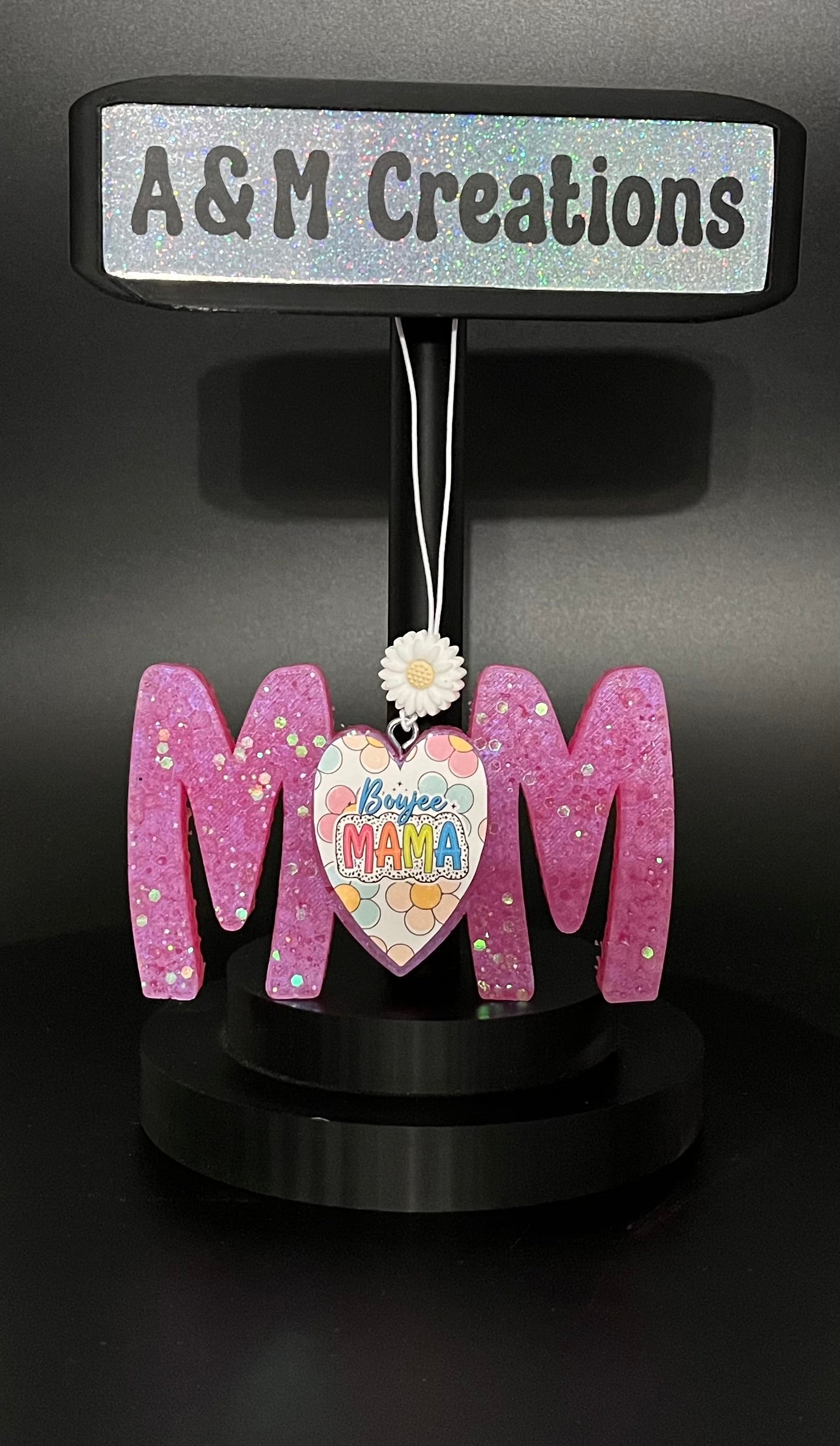 Pink Boujee Mama With Glitter Freshie