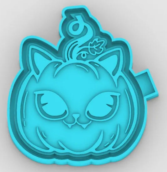 Cat Pumpkin Sunken Details - Freshie Mold