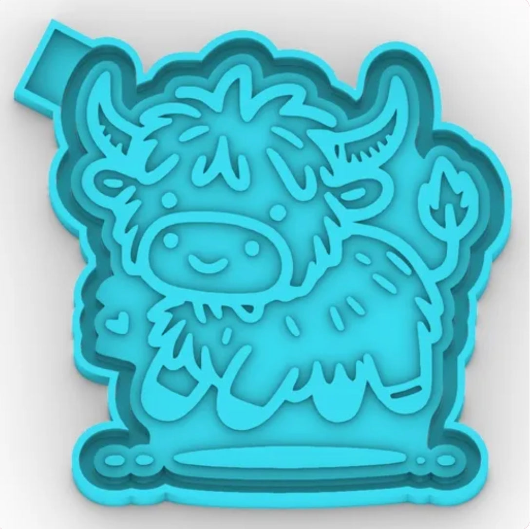 6ct Combo Pack of Baby Highland Cow - Car Freshie Molds