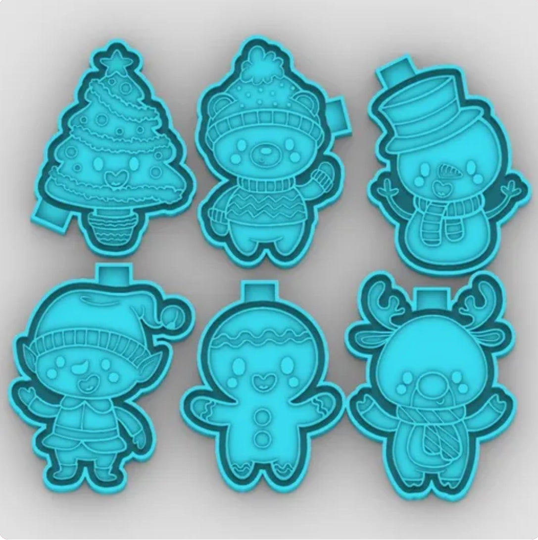 6ct Combo Pack of Christmas - Car Freshie Molds