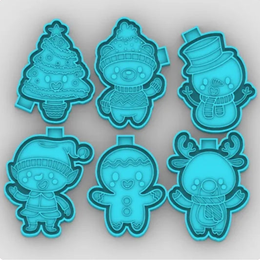 6ct Combo Pack of Christmas - Car Freshie Molds