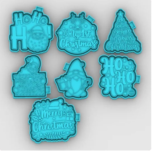 7ct Combo Pack of Christmas #2 - Car Freshie Molds