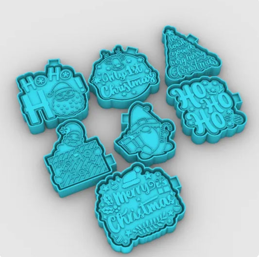 7ct Combo Pack of Christmas #2 - Car Freshie Molds