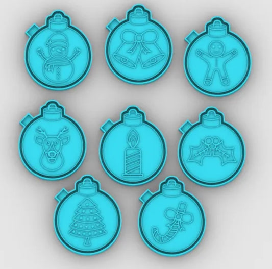 8ct Combo Pack of Christmas Ornaments - Car Freshie Molds