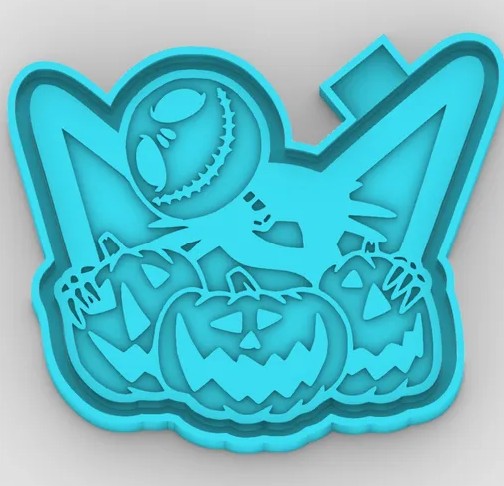 Jack Skellington with Pumpkins- Freshie Mold