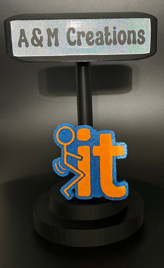 Fuck It Blue and Orange No Glitter Freshie