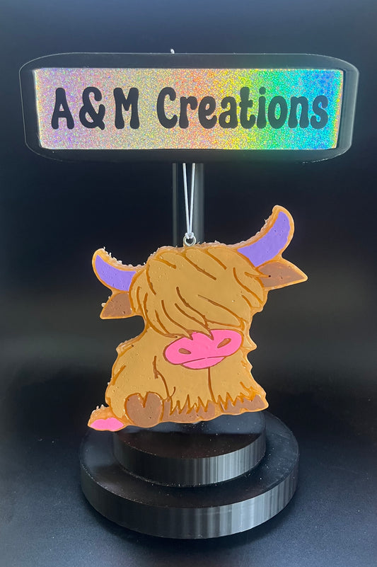 Highland Cow No Glitter Freshie