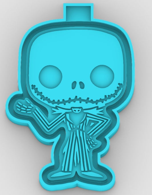 Jack Skellington Halloween 2 Raised Details - Freshie Mold